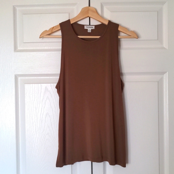 Frank & Oak Tops - Camel Coloured Tank Top by Frank and Oak